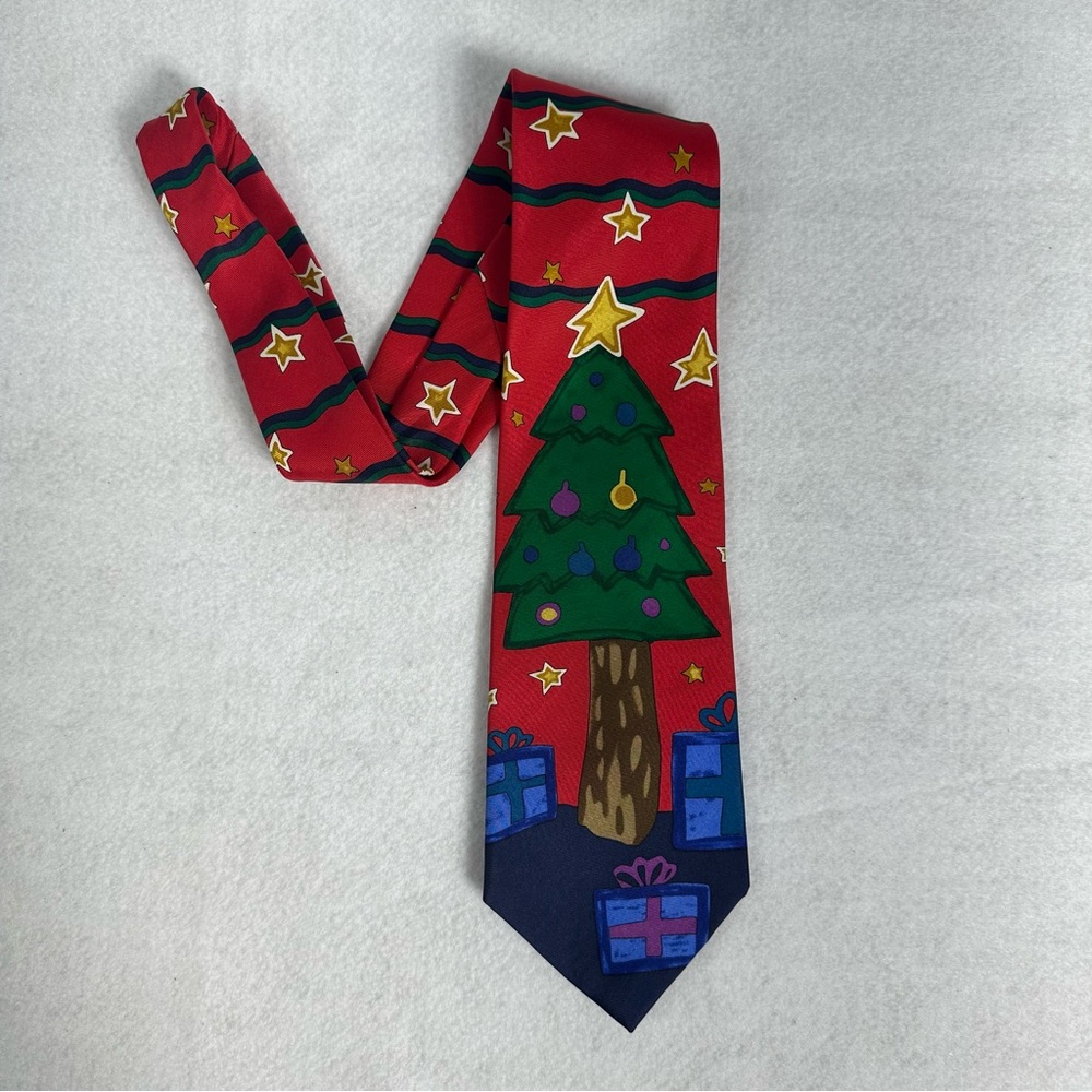 Save The Children Tie Silk Necktie Jingle Bell Vintage Christmas Holiday…